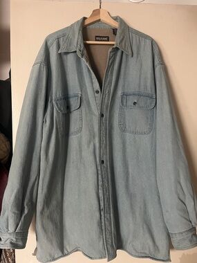 Wolverine Light Blue Fleece Lined Denim Shirt Jacket